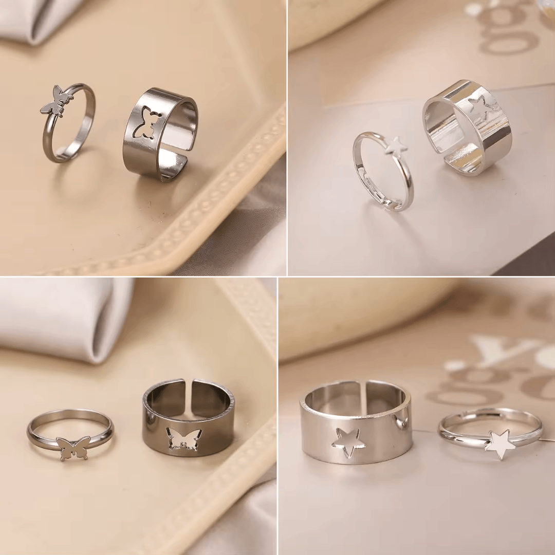 Couple ring set jewelry stainless steel 