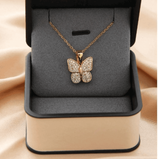 Gold Butterfly Open-Close Necklace for Women with a Beautiful Butterfly Design